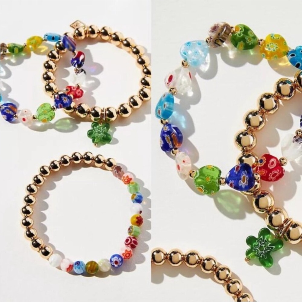 Dannijo‎ Mixed Stretch Bracelets Set of 3 Anthropologie NEW